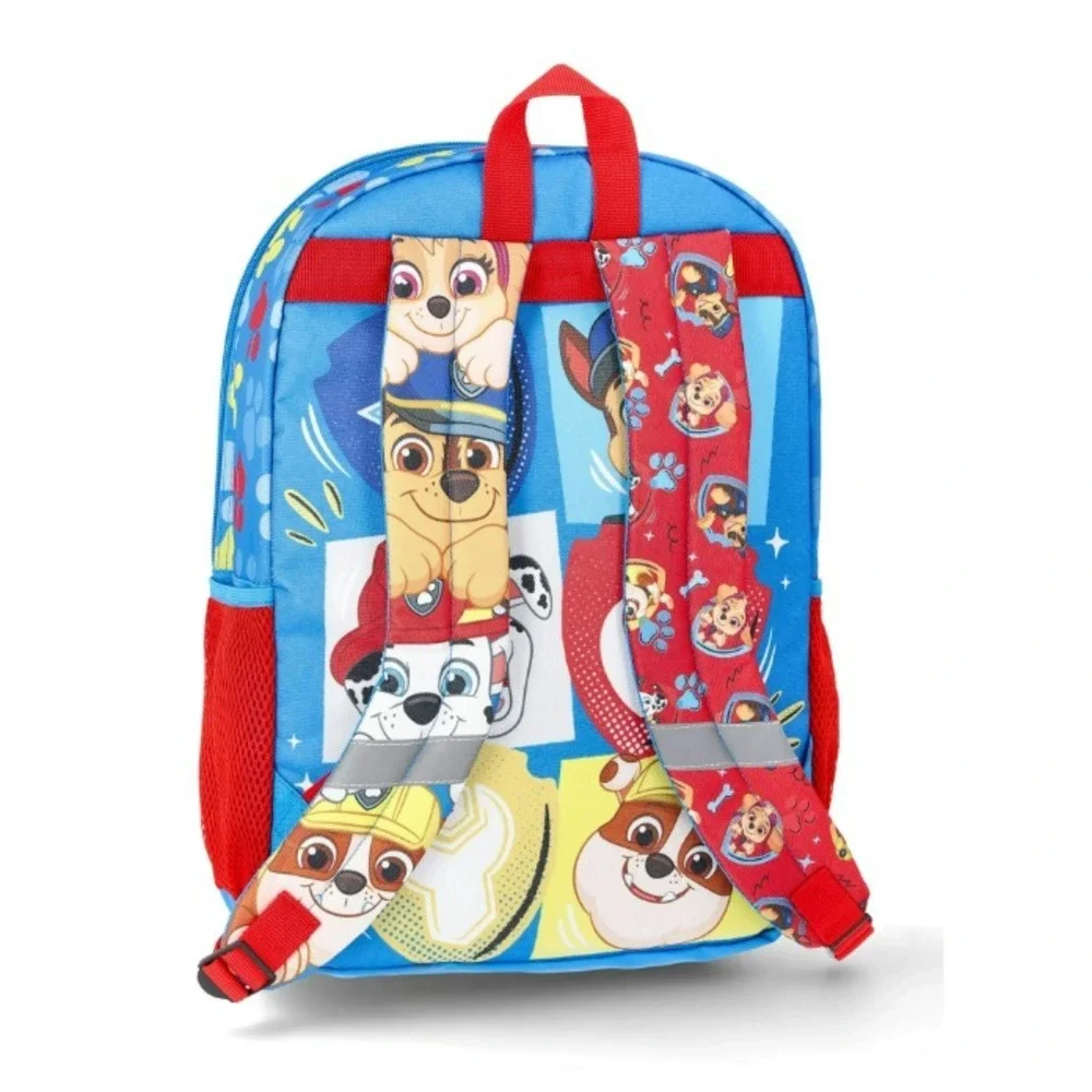 Paw Patrol Nickelodeon 17in‎ Kids Backpack Blue Striped Boys School Bag NWT
